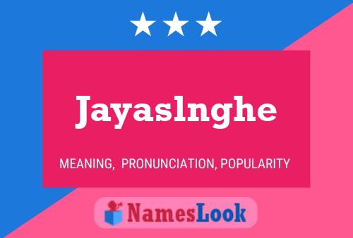 Jayaslnghe Naam Poster