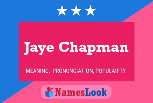 Jaye Chapman Naam Poster