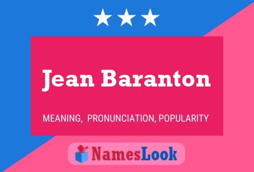 Jean Baranton Naam Poster