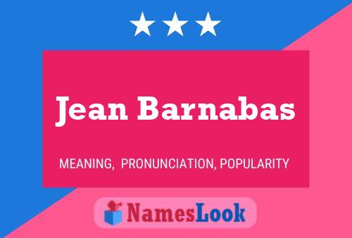 Jean Barnabas Naam Poster