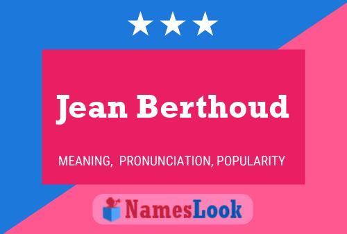 Jean Berthoud Naam Poster