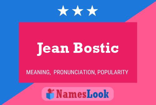 Jean Bostic Naam Poster