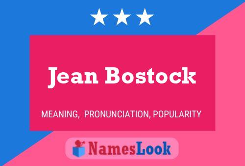 Jean Bostock Naam Poster