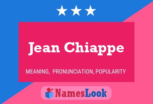 Jean Chiappe Naam Poster