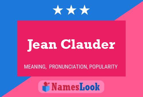 Jean Clauder Naam Poster