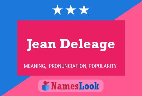 Jean Deleage Naam Poster