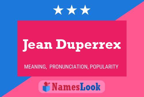 Jean Duperrex Naam Poster