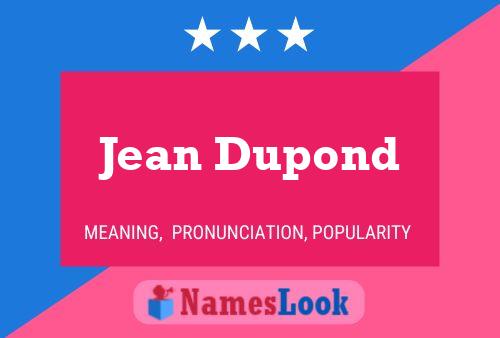 Jean Dupond Naam Poster