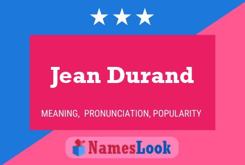 Jean Durand Naam Poster