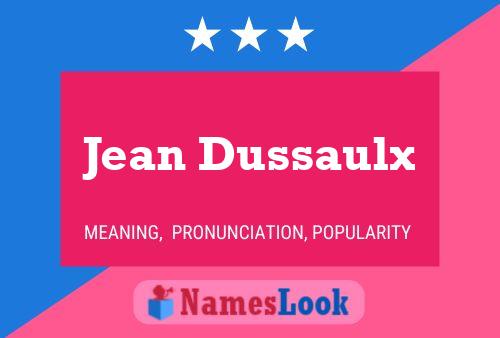 Jean Dussaulx Naam Poster