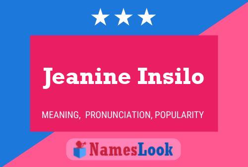 Jeanine Insilo Naam Poster