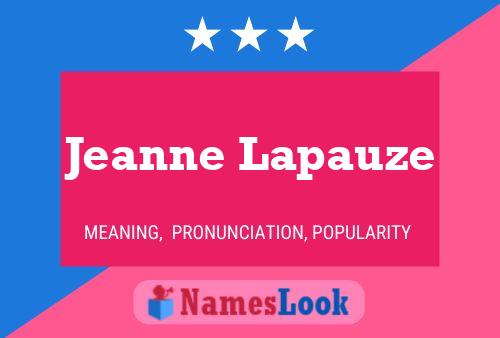 Jeanne Lapauze Naam Poster