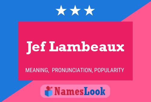 Jef Lambeaux Naam Poster