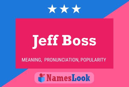 Jeff Boss Naam Poster