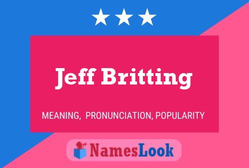 Jeff Britting Naam Poster