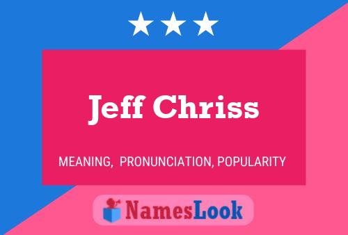 Jeff Chriss Naam Poster