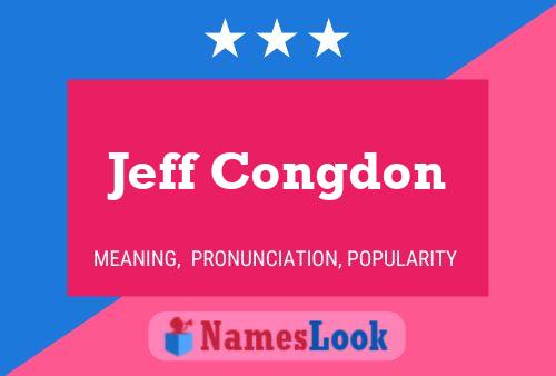 Jeff Congdon Naam Poster