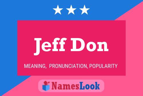 Jeff Don Naam Poster