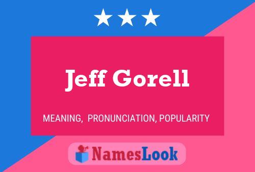 Jeff Gorell Naam Poster