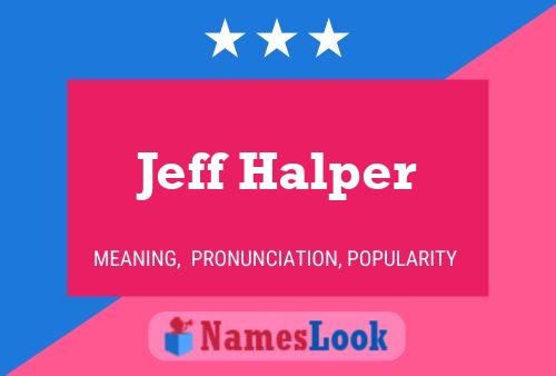 Jeff Halper Naam Poster