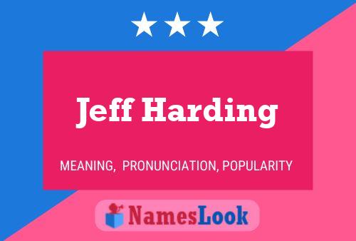 Jeff Harding Naam Poster