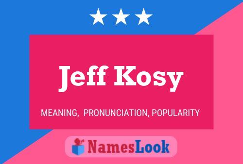 Jeff Kosy Naam Poster