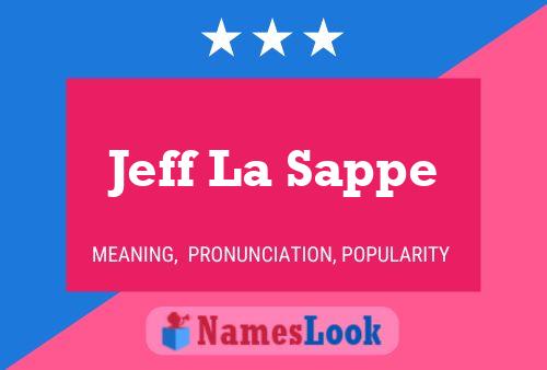 Jeff La Sappe Naam Poster