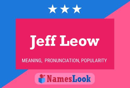 Jeff Leow Naam Poster