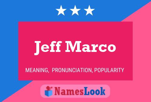 Jeff Marco Naam Poster