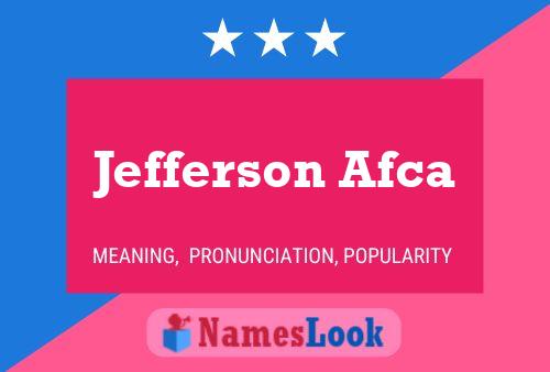 Jefferson Afca Naam Poster