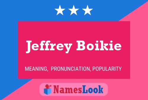 Jeffrey Boikie Naam Poster