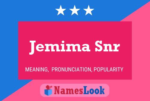 Jemima Snr Naam Poster