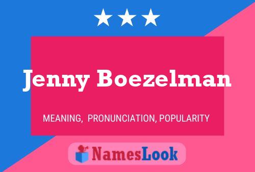 Jenny Boezelman Naam Poster