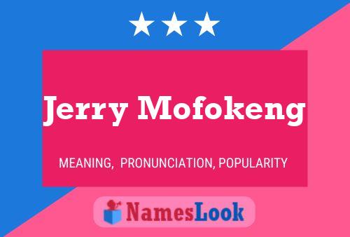 Jerry Mofokeng Naam Poster