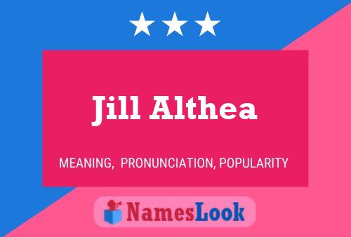 Jill Althea Naam Poster