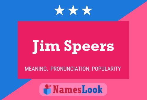 Jim Speers Naam Poster