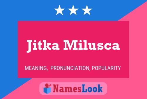 Jitka Milusca Naam Poster