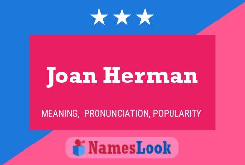 Joan Herman Naam Poster