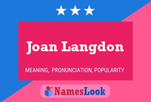 Joan Langdon Naam Poster