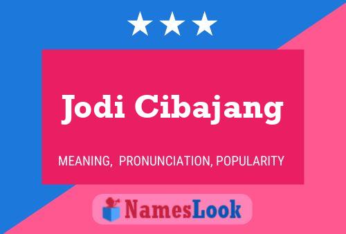 Jodi Cibajang Naam Poster