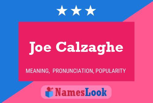 Joe Calzaghe Naam Poster