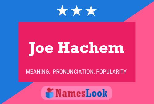 Joe Hachem Naam Poster