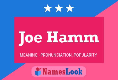 Joe Hamm Naam Poster