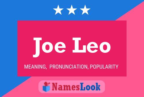 Joe Leo Naam Poster