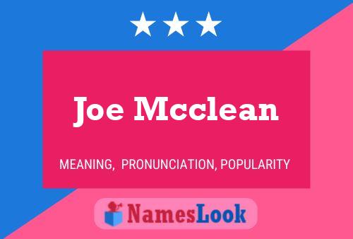 Joe Mcclean Naam Poster