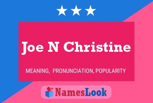 Joe N Christine Naam Poster