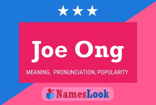 Joe Ong Naam Poster