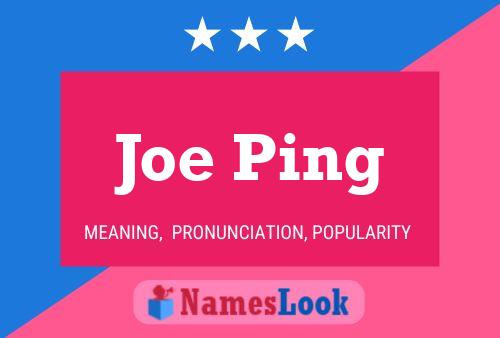 Joe Ping Naam Poster