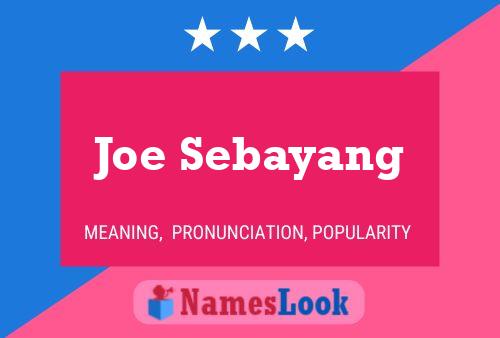 Joe Sebayang Naam Poster