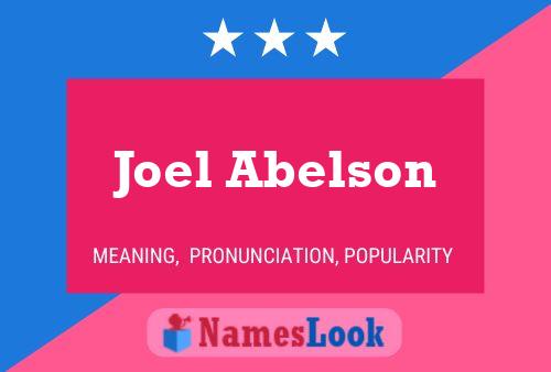 Joel Abelson Naam Poster